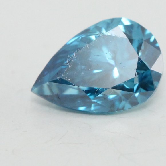 Pear Loose Diamond (0.61 Ct Blue(Irradiated) Si2 ) C28003014